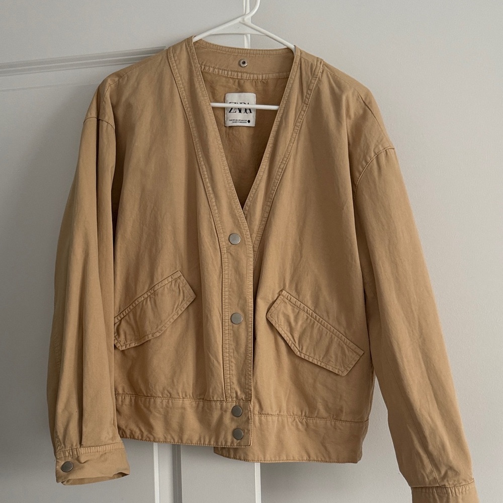 Zara Women's Utility Jacket in Tan